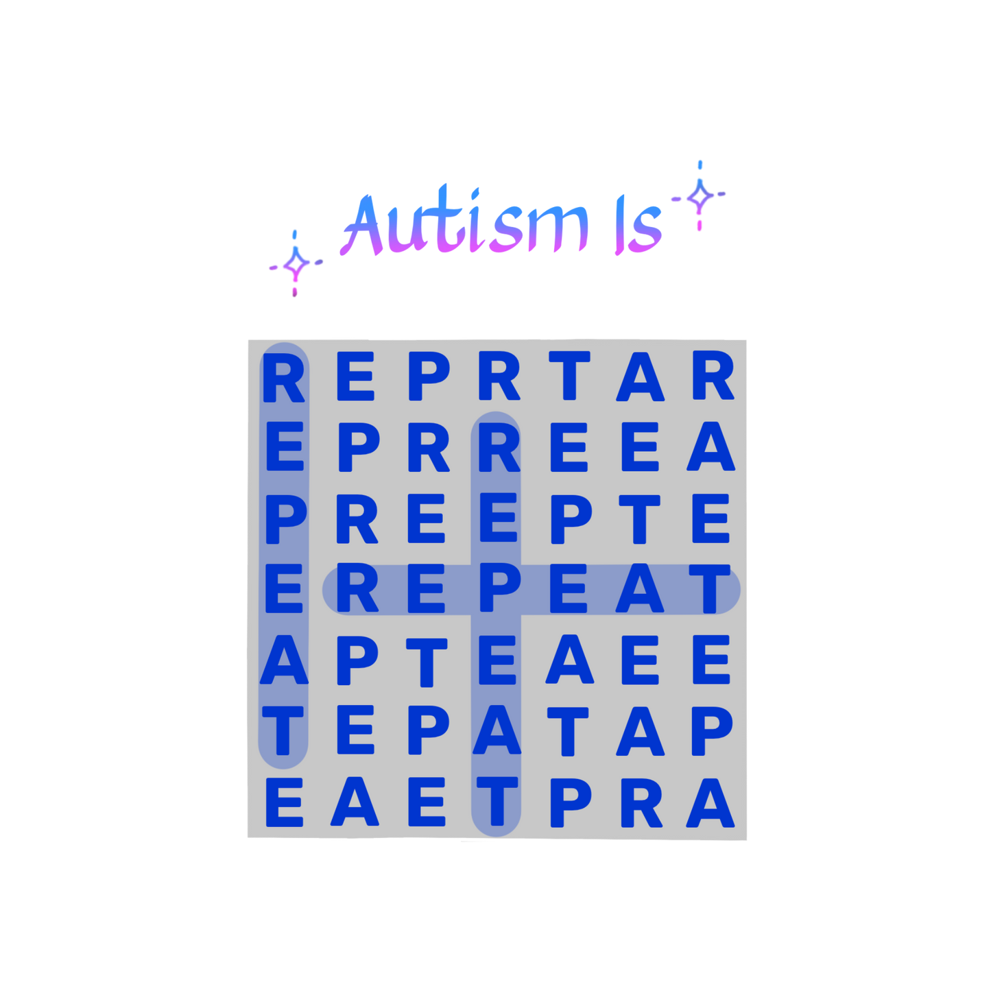 "Autism Is: Repeat Repeat Repeat" Hoodie